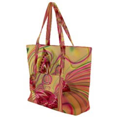 Arrangement Butterfly Pink Zip Up Canvas Bag
