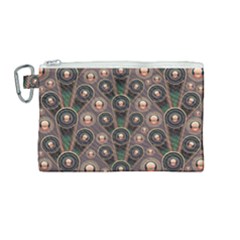 Abstract Pattern Green Canvas Cosmetic Bag (medium)