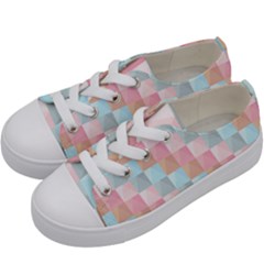 Background Pastel Kids  Low Top Canvas Sneakers