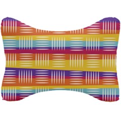 Background Line Rainbow Seat Head Rest Cushion by HermanTelo