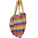 Background Line Rainbow Giant Heart Shaped Tote View4