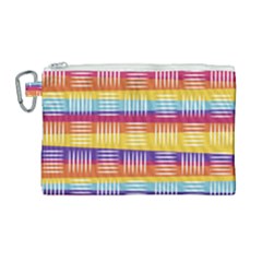 Background Line Rainbow Canvas Cosmetic Bag (large)