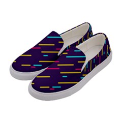 Background Lines Forms Women s Canvas Slip Ons by HermanTelo