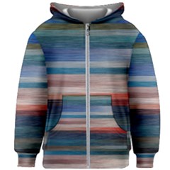 Background Horizontal Lines Kids  Zipper Hoodie Without Drawstring by HermanTelo