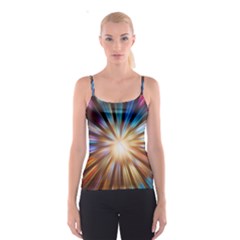 Background Spiral Abstract Spaghetti Strap Top