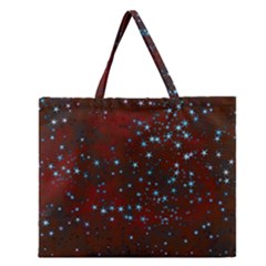 Background Star Christmas Zipper Large Tote Bag
