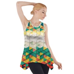 Background Triangle Side Drop Tank Tunic by HermanTelo