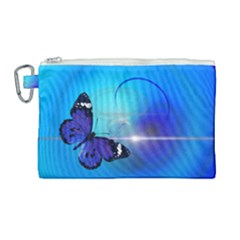Butterfly Animal Insect Canvas Cosmetic Bag (large)