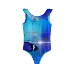 Butterfly Animal Insect Kids  Frill Swimsuit