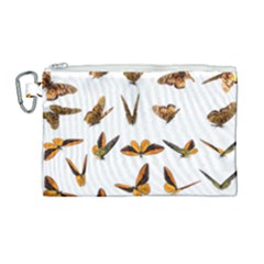 Butterflies Insect Swarm Canvas Cosmetic Bag (large)