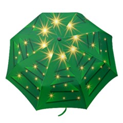 Christmas Tree Green Folding Umbrellas by HermanTelo