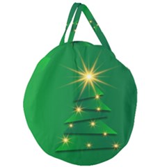 Christmas Tree Green Giant Round Zipper Tote by HermanTelo