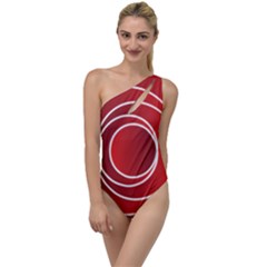 Circles Red To One Side Swimsuit by HermanTelo