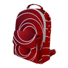 Circles Red Flap Pocket Backpack (large)