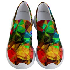 Color Abstract Polygon Women s Lightweight Slip Ons