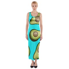 Fruite Avocado Fitted Maxi Dress by HermanTelo