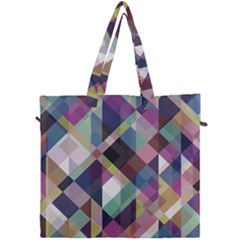 Geometric Blue Violet Pink Canvas Travel Bag