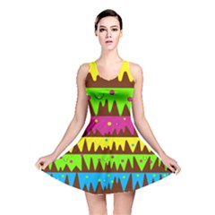Illustration Abstract Graphic Rainbow Reversible Skater Dress