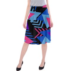 Memphis Pattern Geometric Abstract Midi Beach Skirt by HermanTelo