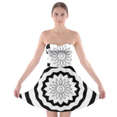 Mandala Strapless Bra Top Dress by HermanTelo