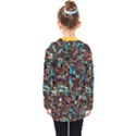 Mosaic Abstract Kids  Double Breasted Button Coat View2