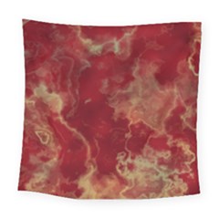 Marble Red Yellow Background Square Tapestry (large) by HermanTelo