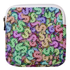 Money Currency Rainbow Mini Square Pouch by HermanTelo