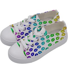 Kiss Mouth Lips Colors Kids  Low Top Canvas Sneakers