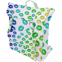 Kiss Mouth Lips Colors Buckle Up Backpack