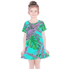 Painting Oil Leaves Nature Reason Kids  Simple Cotton Dress by HermanTelo