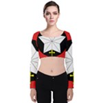 Capital Military Zone Unit of Army of Republic of Vietnam Insignia Velvet Long Sleeve Crop Top