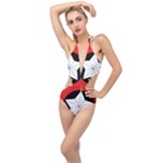 Capital Military Zone Unit of Army of Republic of Vietnam Insignia Plunging Cut Out Swimsuit