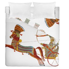 Egypt Egyptian Pharaonic Horses Duvet Cover Double Side (queen Size) by Sapixe