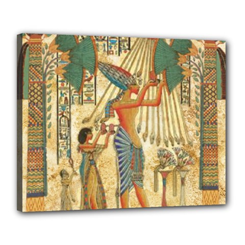 Egyptian Man Sun God Ra Amun Canvas 20  X 16  (stretched)