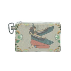 Egyptian Woman Wings Design Canvas Cosmetic Bag (small)