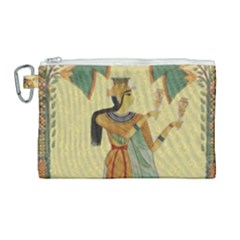 Egyptian Design Man Artifact Royal Canvas Cosmetic Bag (large) by Sapixe