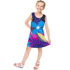 Pattern Leaf Polka Leaves Kids  Tunic Dress by HermanTelo