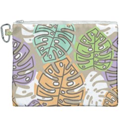 Pattern Leaves Banana Rainbow Canvas Cosmetic Bag (xxxl)