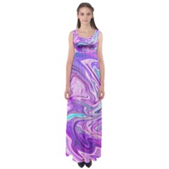 Pattern Texture Art Rainbow Empire Waist Maxi Dress