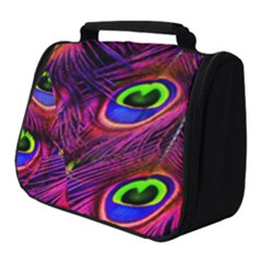 Peacock Feathers Color Plumage Full Print Travel Pouch (small) by HermanTelo