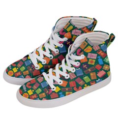 Presents Gifts Background Colorful Men s Hi-top Skate Sneakers