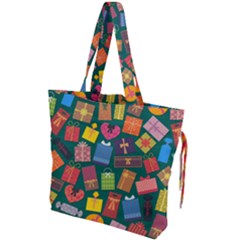 Presents Gifts Background Colorful Drawstring Tote Bag