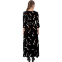 Scribbles Lines Painting Button Up Boho Maxi Dress View2