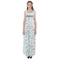 Seamless Texture Fill Polka Dots Empire Waist Maxi Dress by HermanTelo