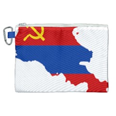 Flag Map Of Armenian Soviet Socialist Republic Canvas Cosmetic Bag (xl) by abbeyz71