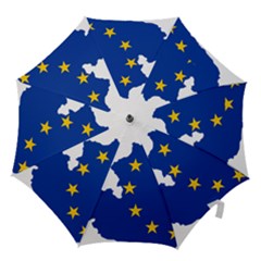 European Union Flag Map Of Austria Hook Handle Umbrellas (small) by abbeyz71