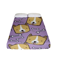 Corgi Pattern Fitted Sheet (full/ Double Size) by Sapixe