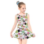 Corgis Hula Pattern Kids  Skater Dress Swimsuit