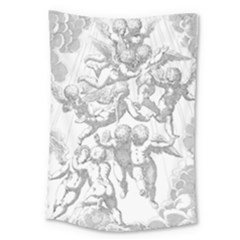 Angel Line Art Religion Angelic Large Tapestry by Sapixe