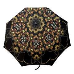 Fractal Stained Glass Ornate Folding Umbrellas